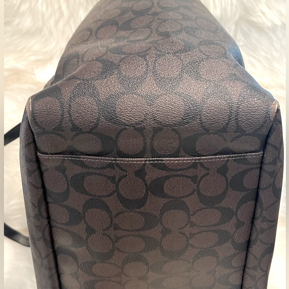 Coach Signature Coated Canvas Baby Bag-Brown/Black-MSRP $450 - Picture 8 of 16